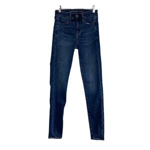 American Eagle Jeans Size 00 Hi Rise Jegging Regular 26X28 Medium Wash Skinny